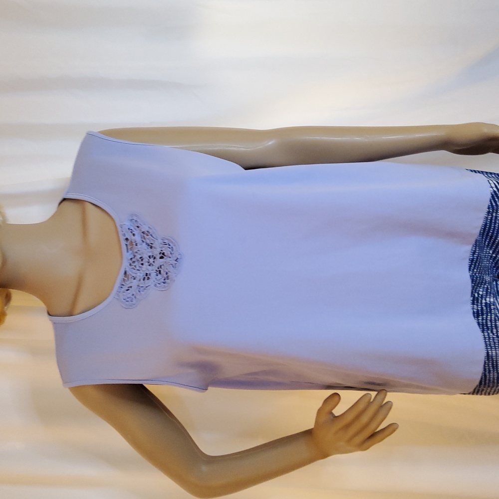 Sleeveless Knit Top with Lace Detail